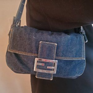 Vintage Denim Fendi Baguette